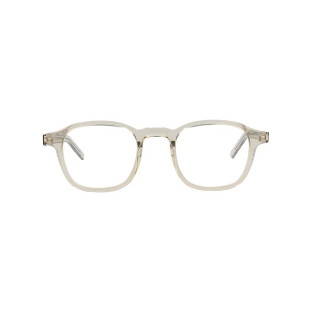 Saint Laurent Photochromic Round-Frame Acetate Optical Frames Beige Mens